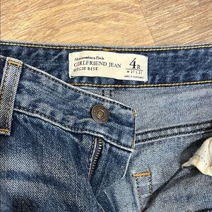 Abercrombie & Fitch Blue Denim Girlfriend Jeans